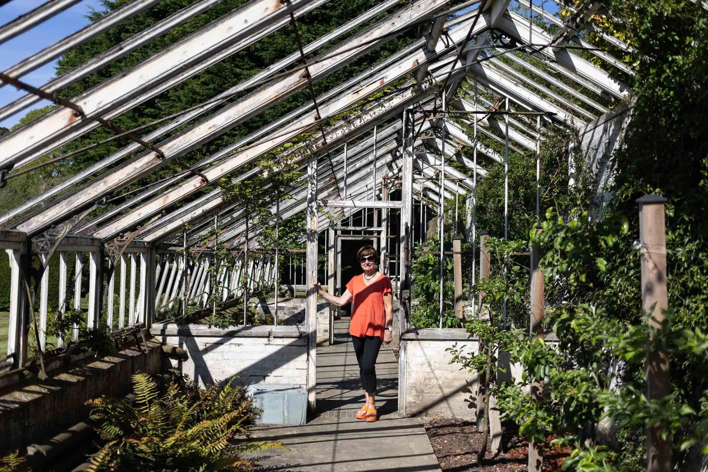 Knowle Grange gardens and greenhouse