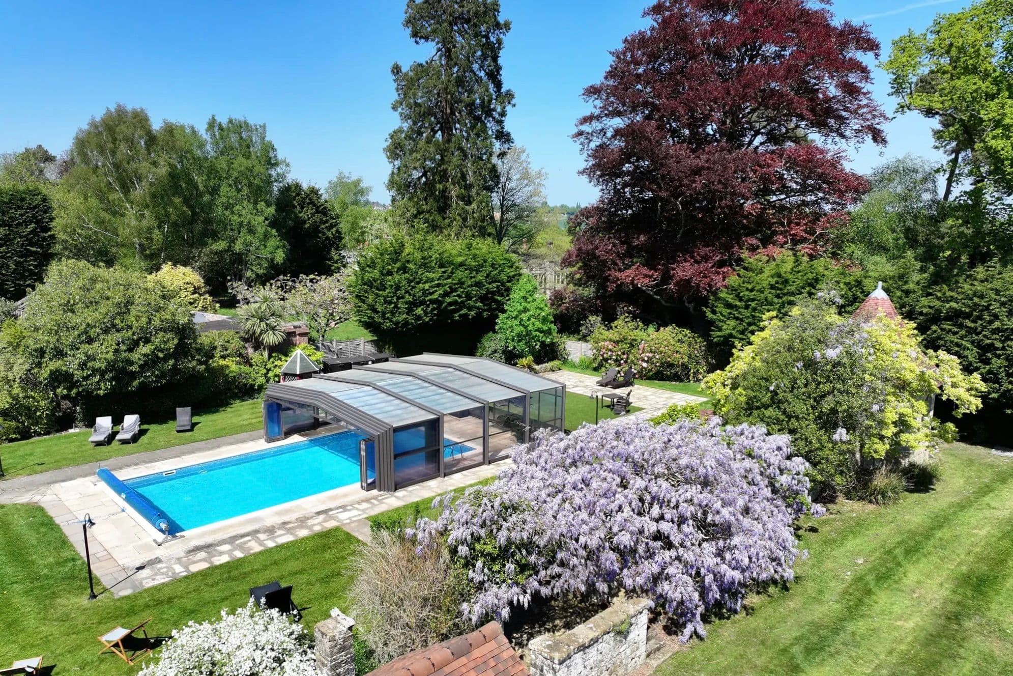 Knowle Grange pool and gardens